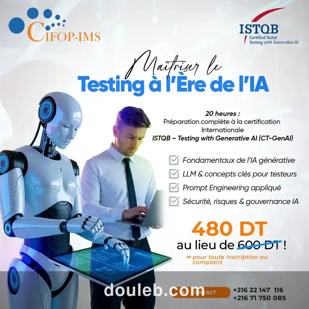 Formation istqb gen ia à Tunis