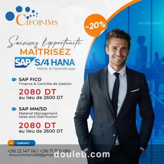 Formation sap mm sd fico s4hana à Tunis