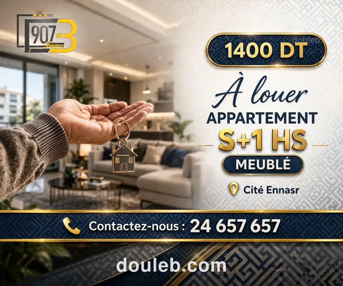 S1 richement meublé à ennaser 2 à Tunis