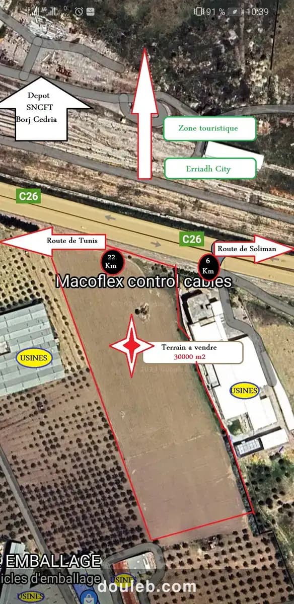 Bonne occasion terrain pour ts projets à Tunis