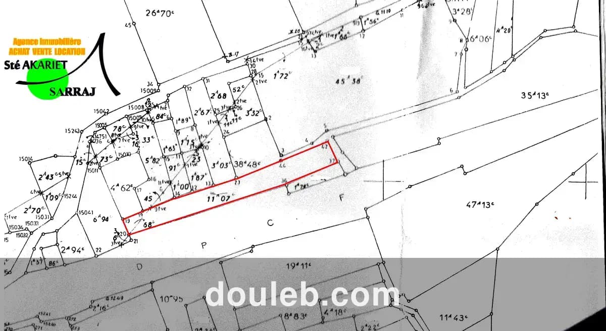 Des terrains 1107m et 1653m et 661m kalaa seghira à Tunis