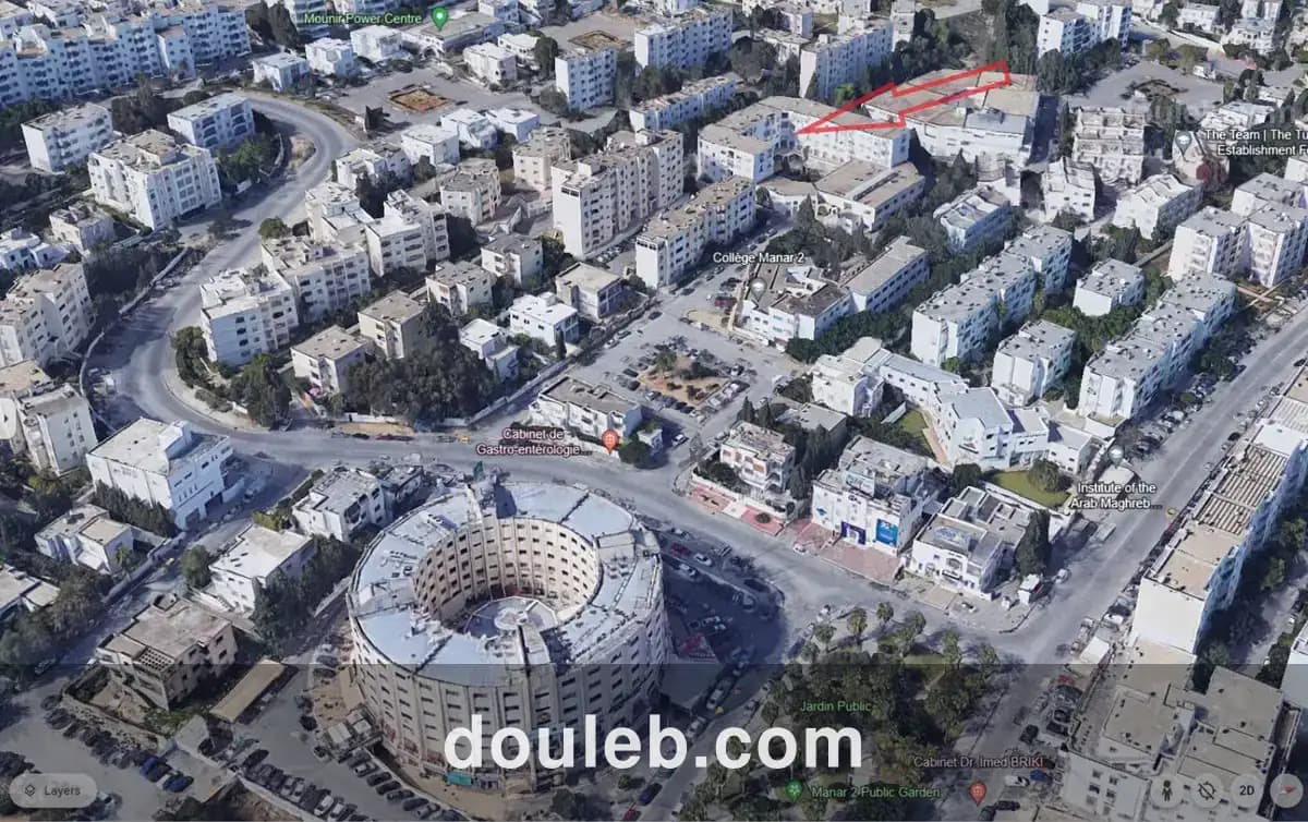 A v appartement el manar 2 proche de colisée saula à Tunis