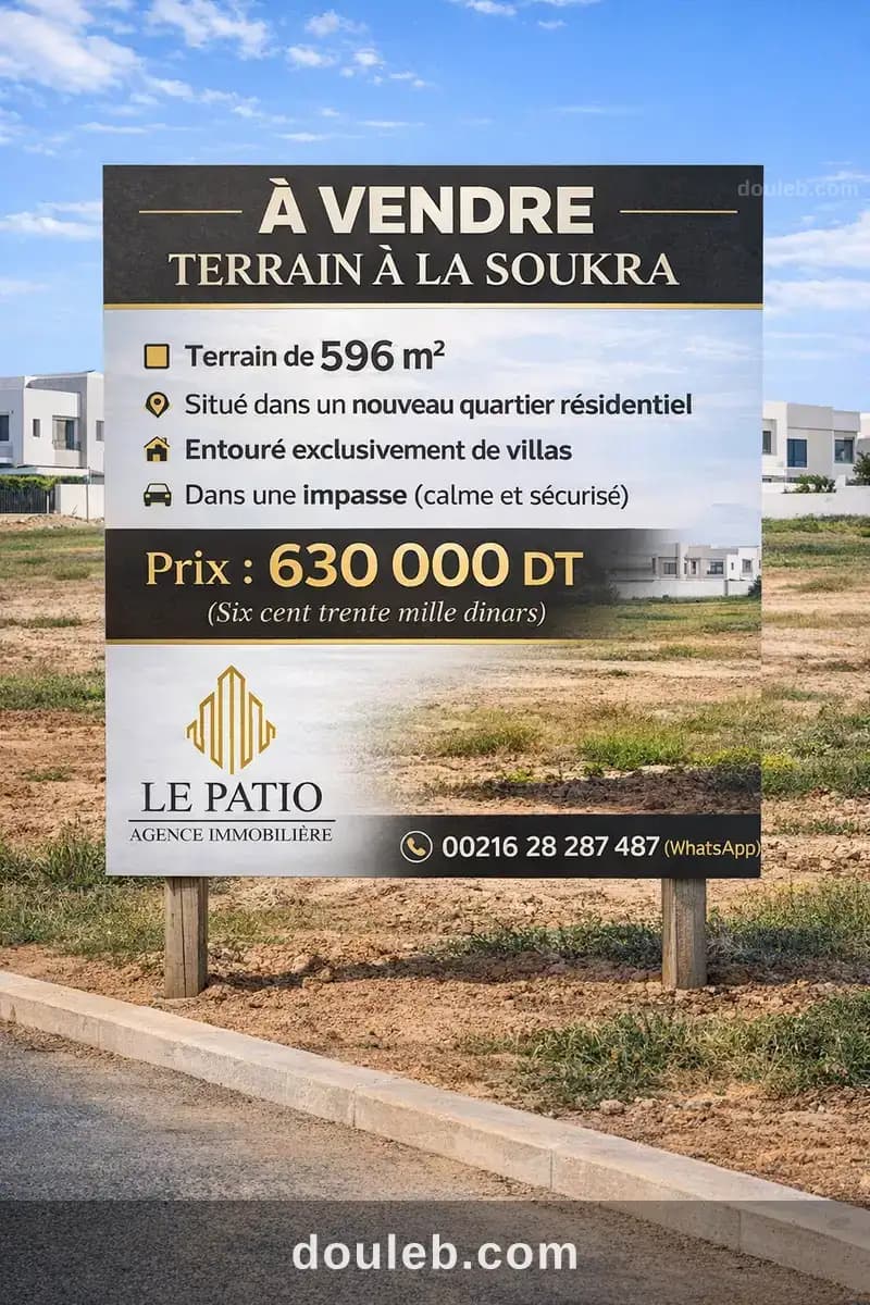 Votre futur projet commence ici terrain a lasoukra à Ariana