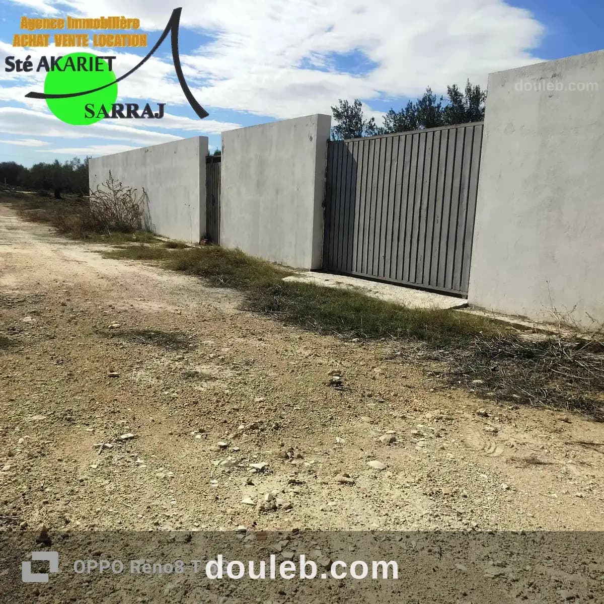 Très bon offre terrain clôturé 1000m à rmila à Sousse