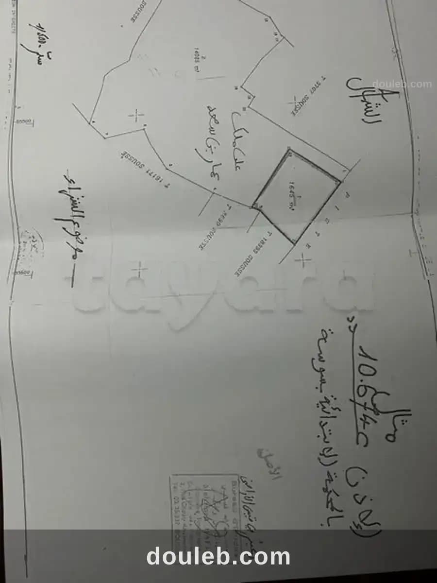 Terrain a kalla lkbira mandra 1645m2 titre blue à Sousse