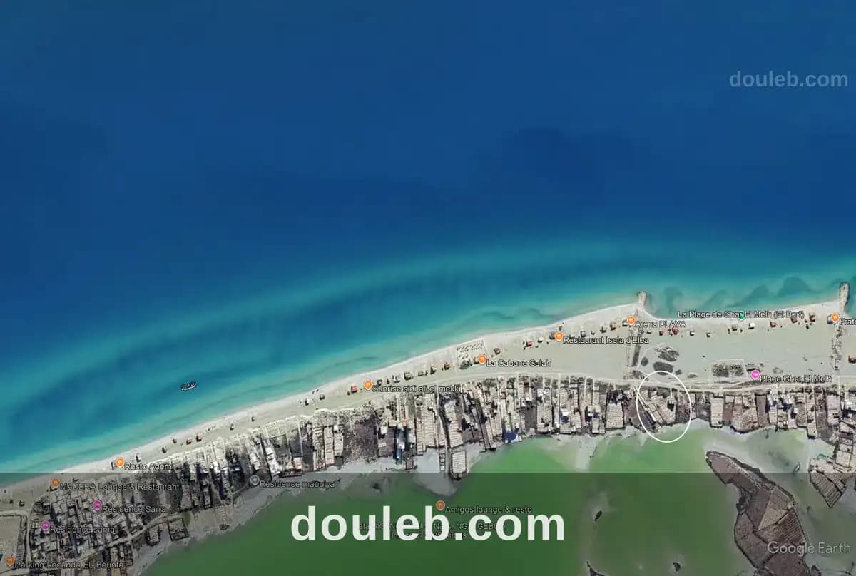 Terrain de rêve sur la plage de ghar elmelh à Bizerte
