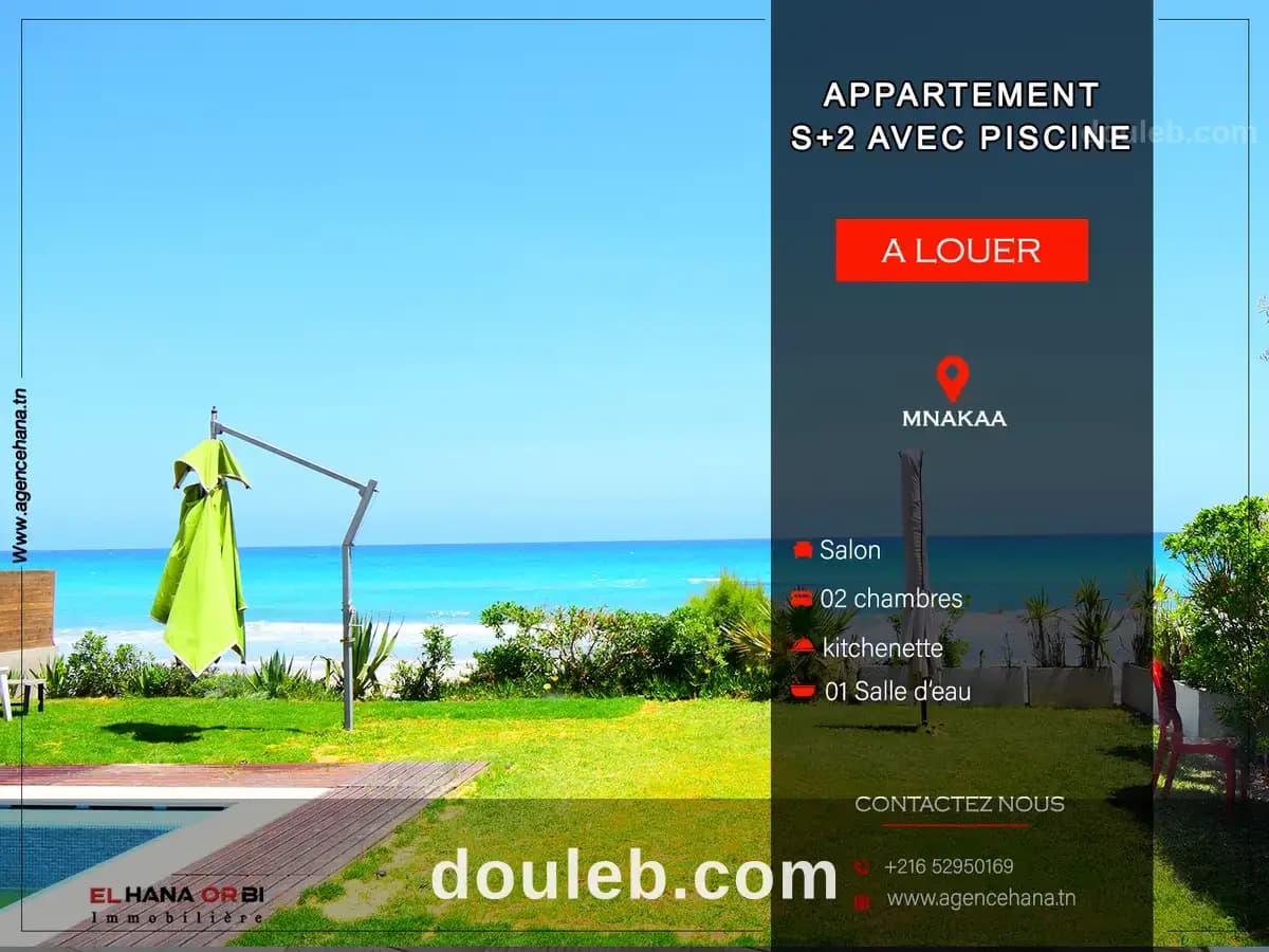 Pour vacances s2 front de la mer mnakaa à Mahdia