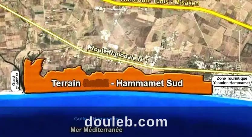 Des terrains différent superficie yasmine hammamet à Nabeul