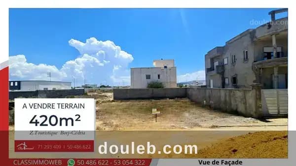 Terrain de 420 m2 à 550 dt le m2 à Ben Arous