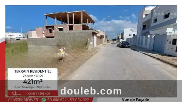 Terrain de 421 m2 à 550 d le m2 à Ben Arous