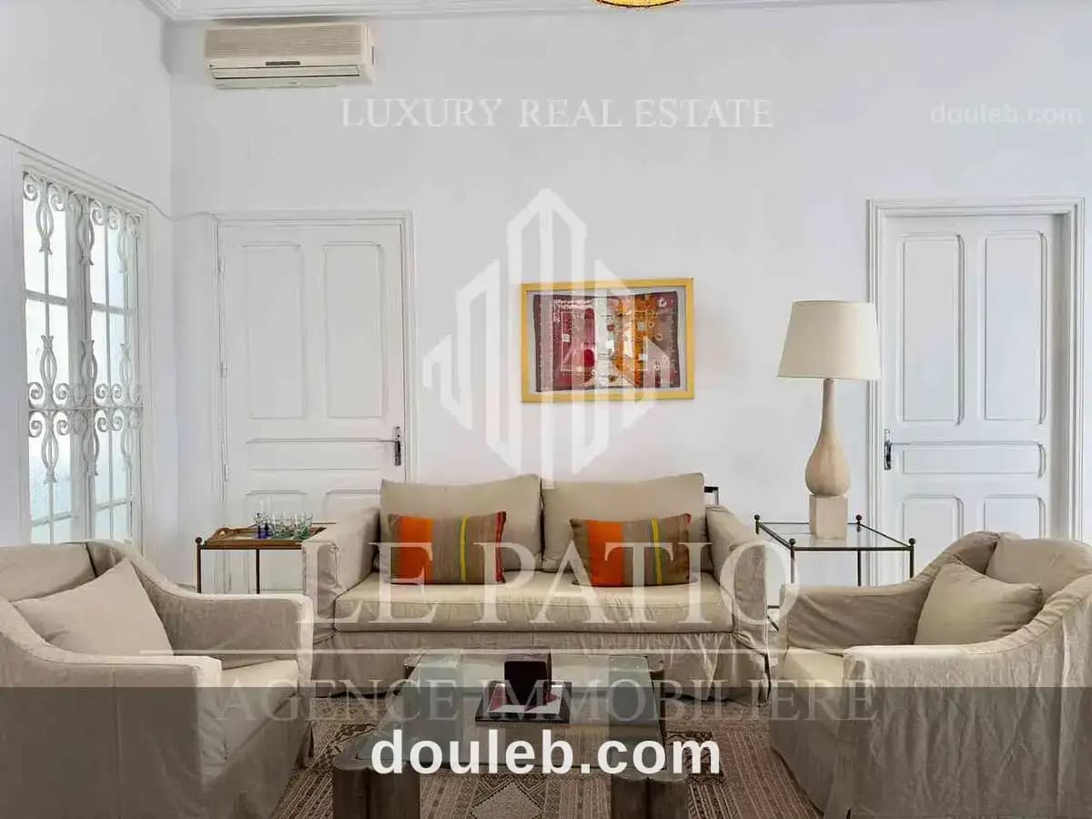 Villa plein pied meublé a la marsa à Tunis