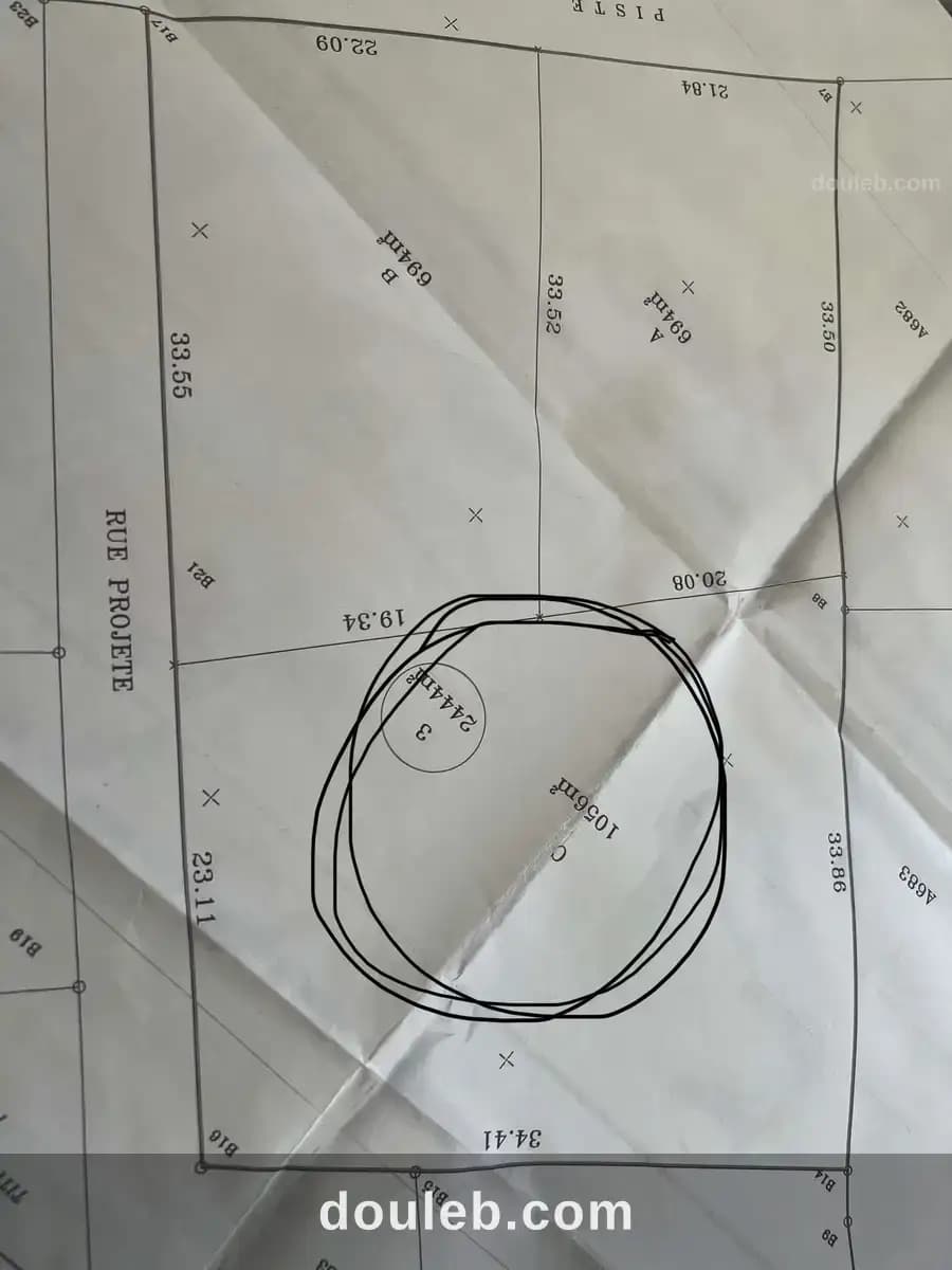 Terrain daroufa constructible à Nabeul