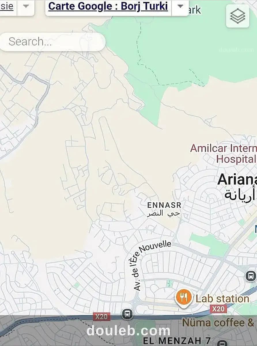 Côté cité ennasr terrain unique à Ariana