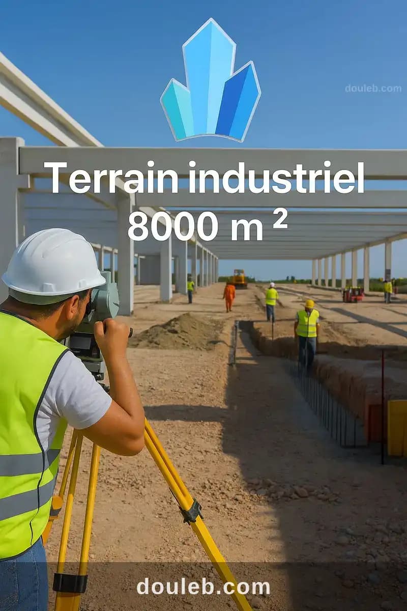 Super terrain industriel 8000 m2 dans zi mhamdia à Ben Arous