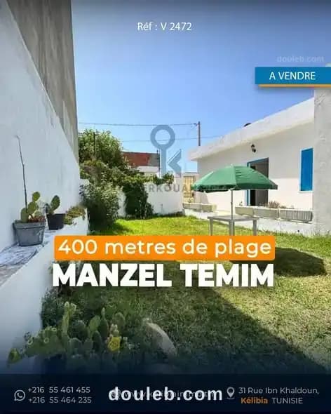 Villa a 400 m de la plage manzel tmim à Nabeul