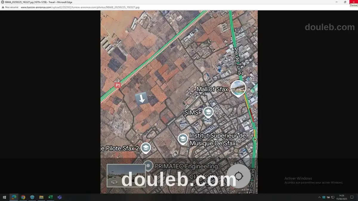 Terrain 1000 m à Sfax