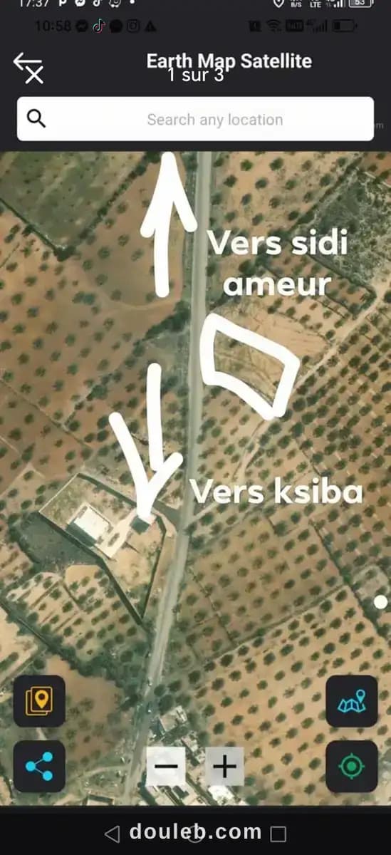 Terrain directement sur la route principal à Sousse