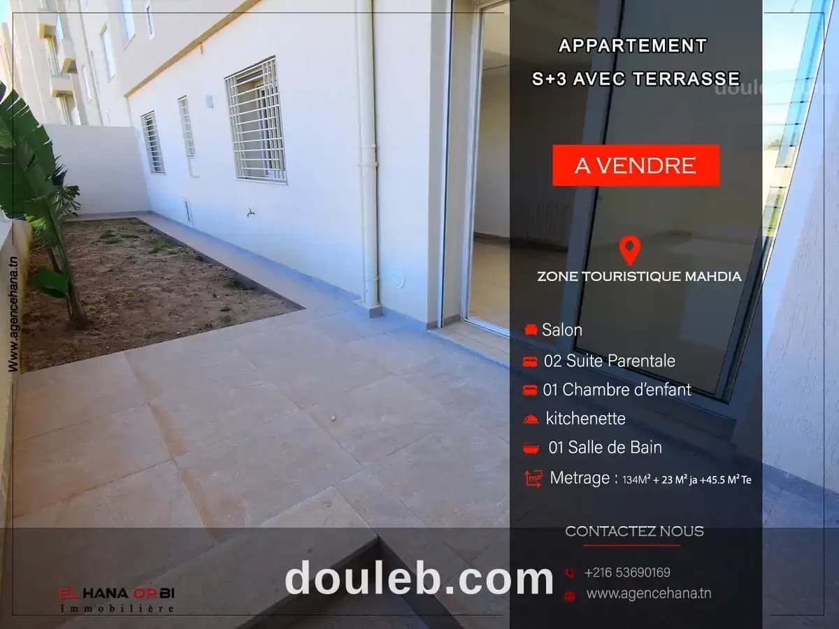 S3 directement promoteur avec piscine à mahdia à Mahdia