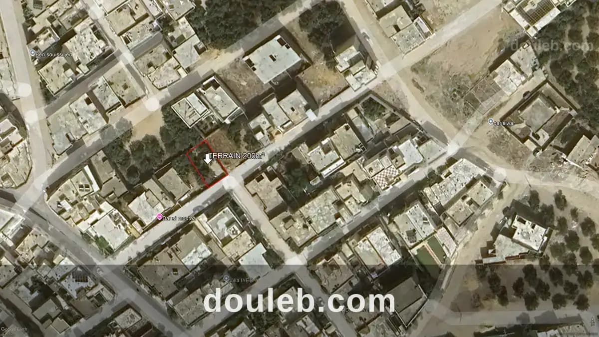Terrain constructible de 200 m2 à kelibia nord à Nabeul