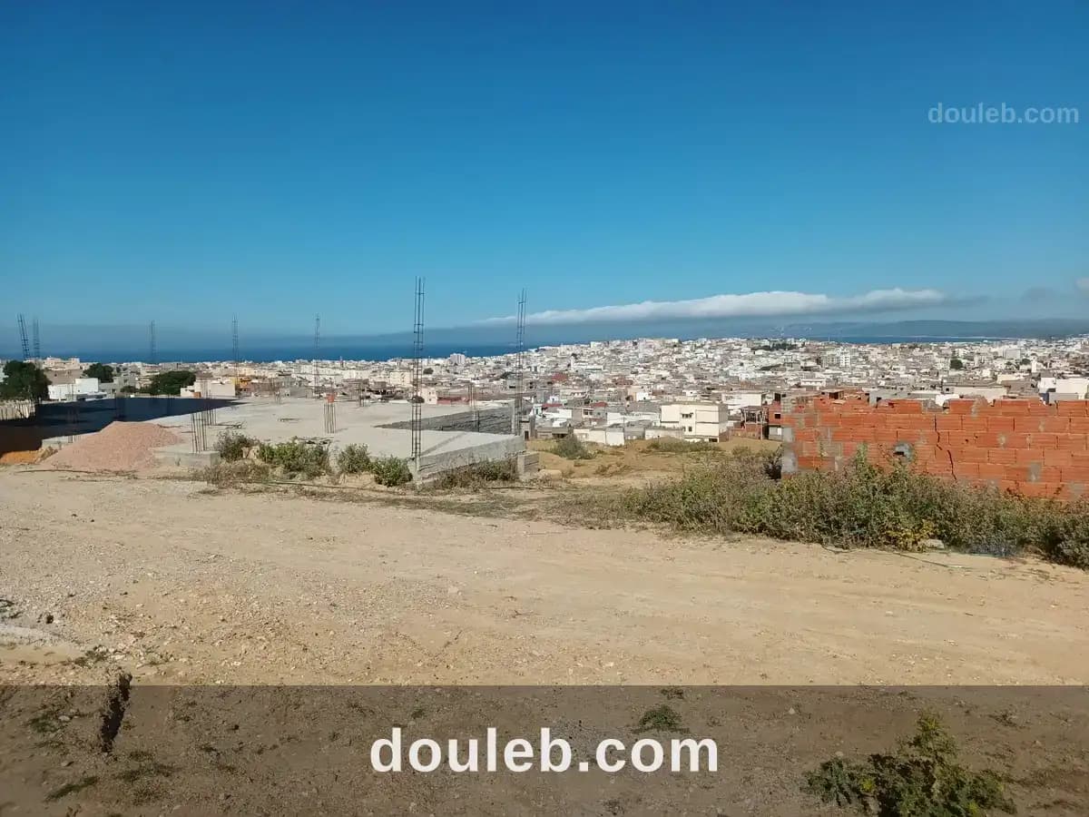 Terrain titré avec une vue mer à bizerte à Bizerte