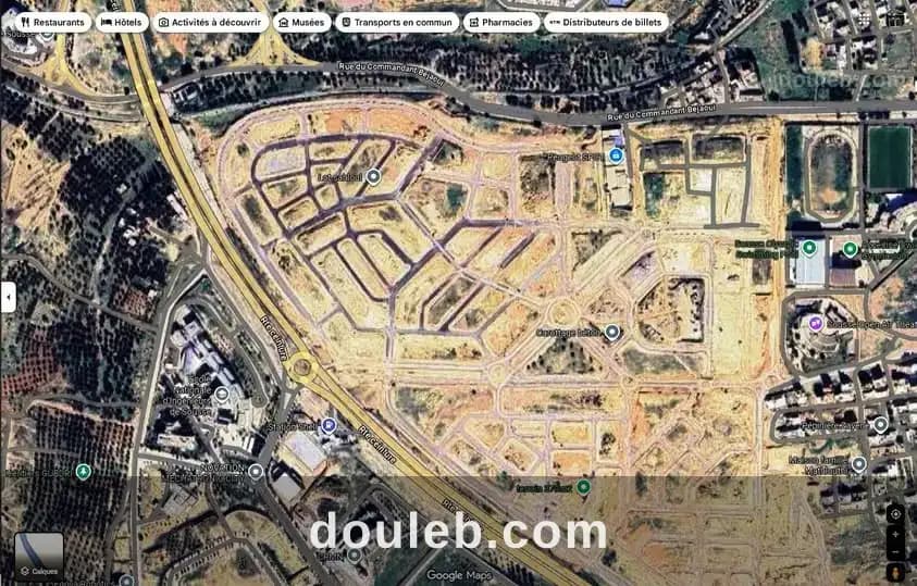 Lot 1500 pour construction foyer à côté technopole à Sousse