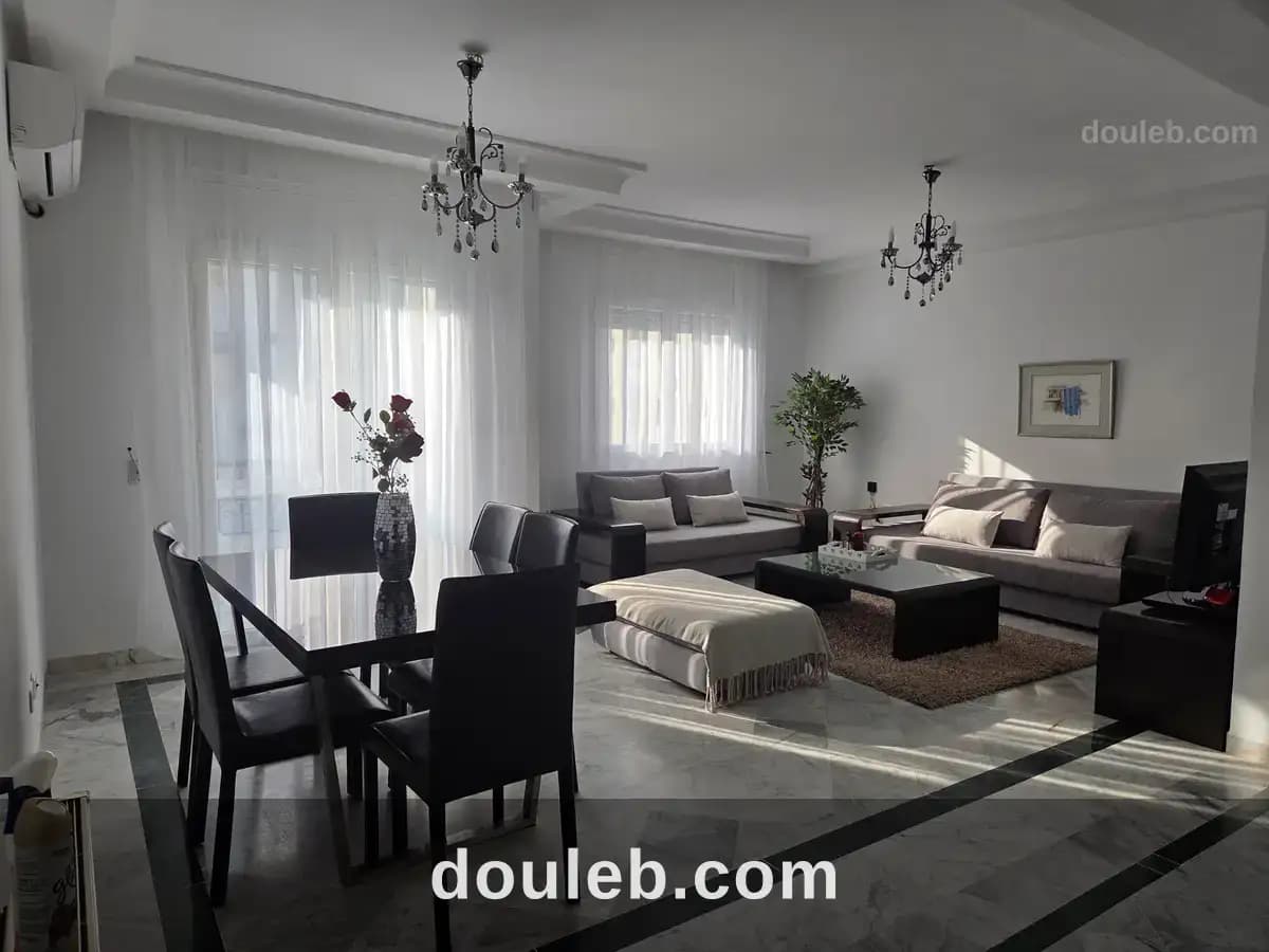 Superbe app meublé s2 lumineux ain zaghouan nord à Tunis