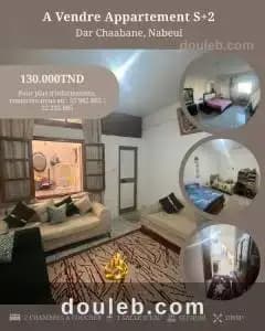 A appartement s2 situ dans un ref1465a à Nabeul