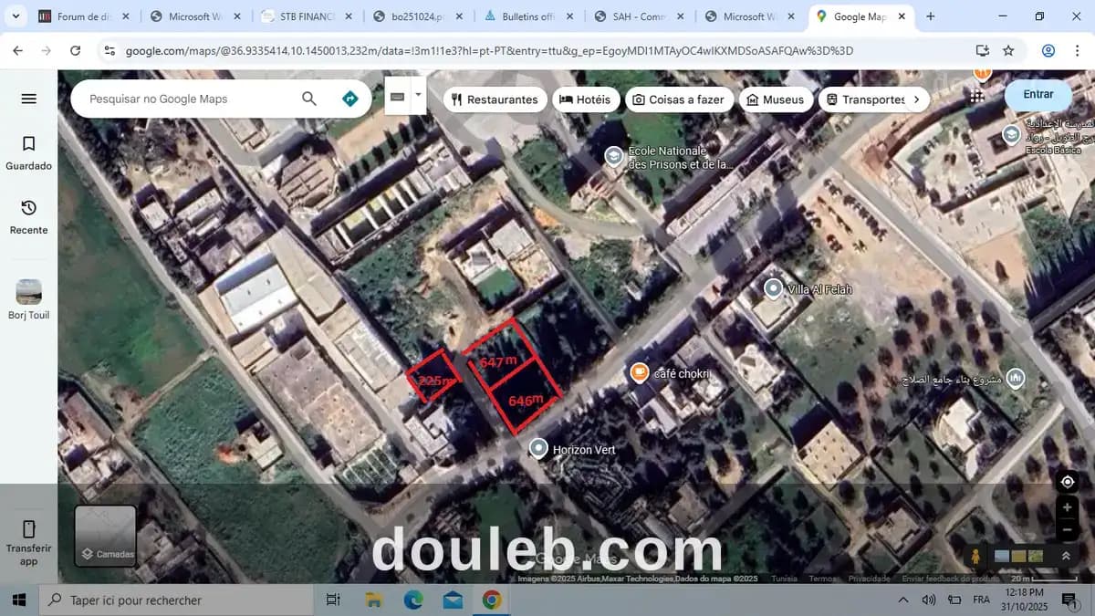 3 terrains bien situés à Ariana