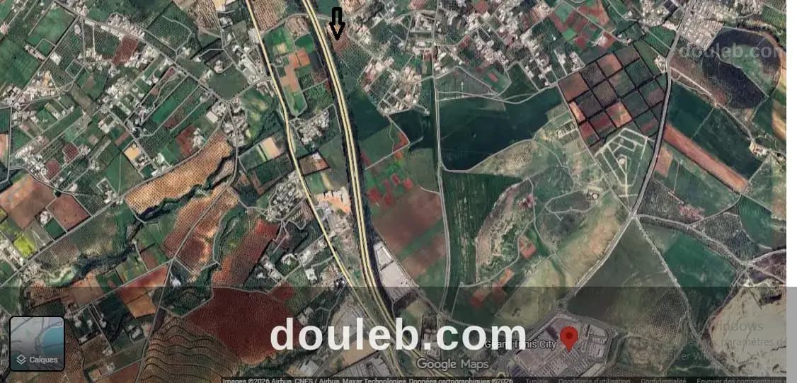 Un lot de terrain autoroute tunis bizerte à Ariana