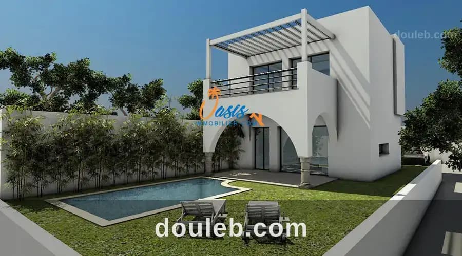 Villa neuve s3 avec piscine à hammamet à Nabeul