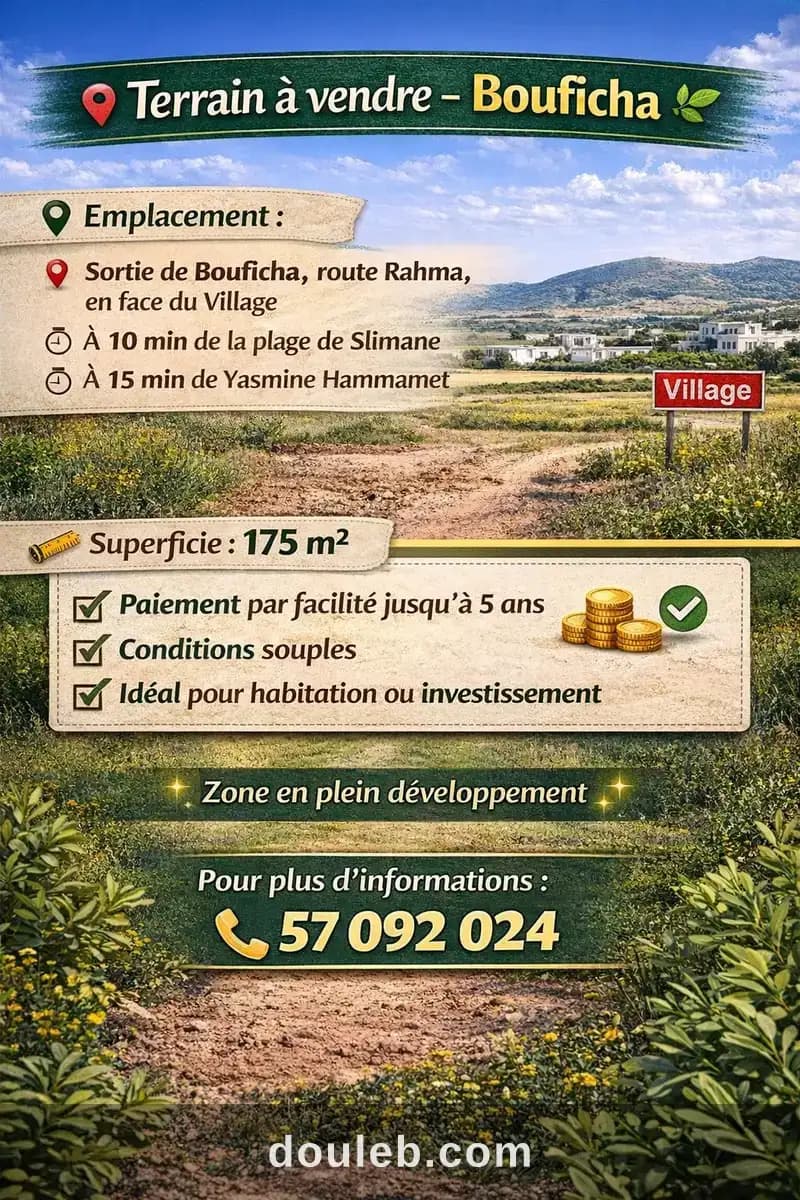 Terrain superficie 530 m à Sousse