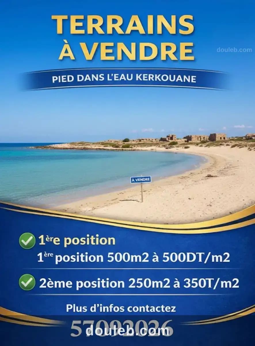 Un investissement sur au bord à Nabeul