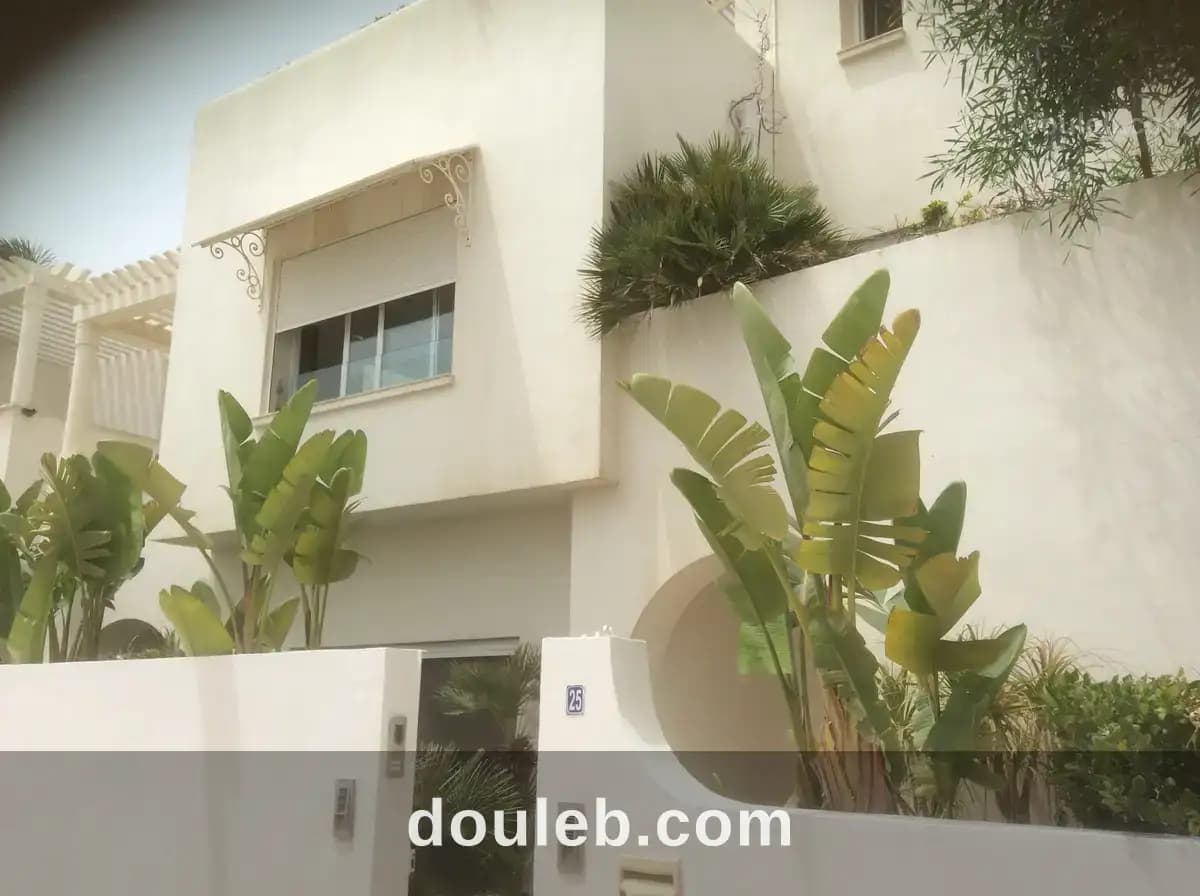 Vue port magnifique villa meublée neuf à Tunis