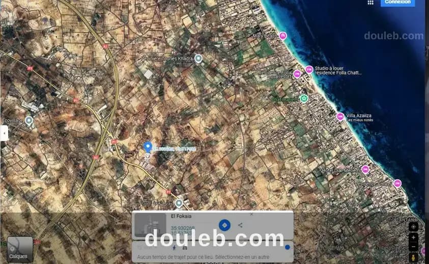 Terrain 3735m convient pour villa à rmila à Sousse