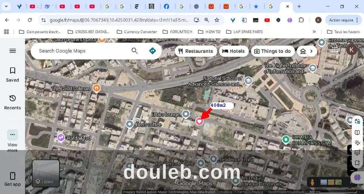 Terrain près pôle technologique bordj cédria à Nabeul