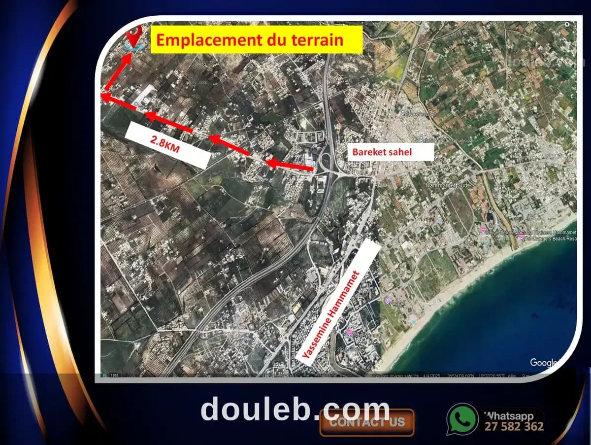 Terrain constructible sidi hamed hammamet sud - Miniature 2