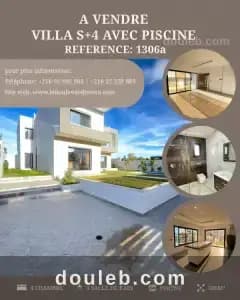 A villa s4 avec piscine sidi ref1306a à Nabeul