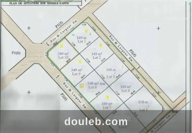 6 lots de terrains à Ben Arous