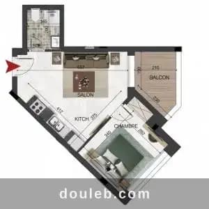 A appartement s1 vue mer sidi ref1204a - Miniature 2