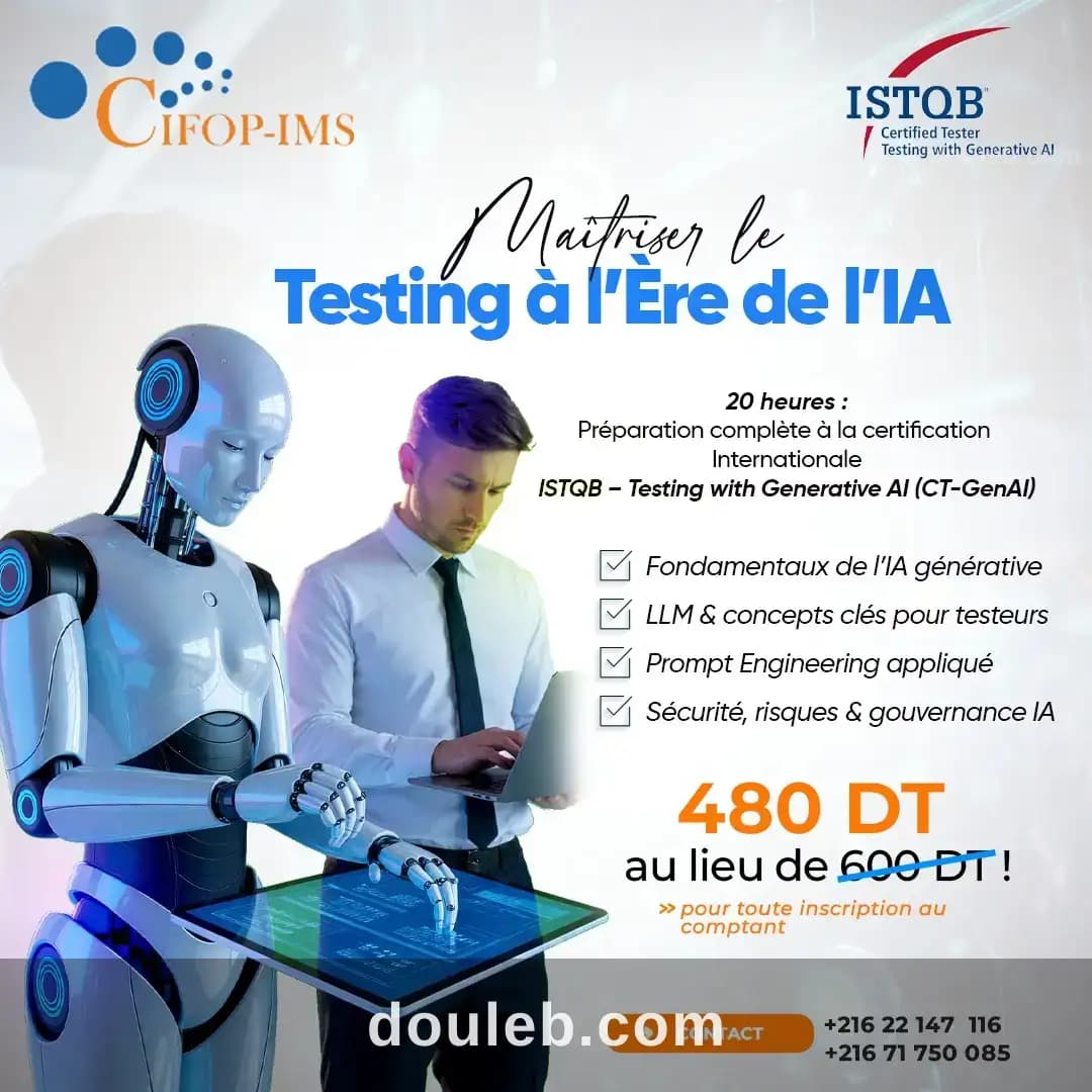 Formation istqb gen ia à Tunis