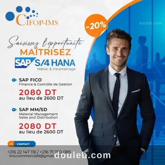 Formation sap mm sd fico s4hana à Tunis