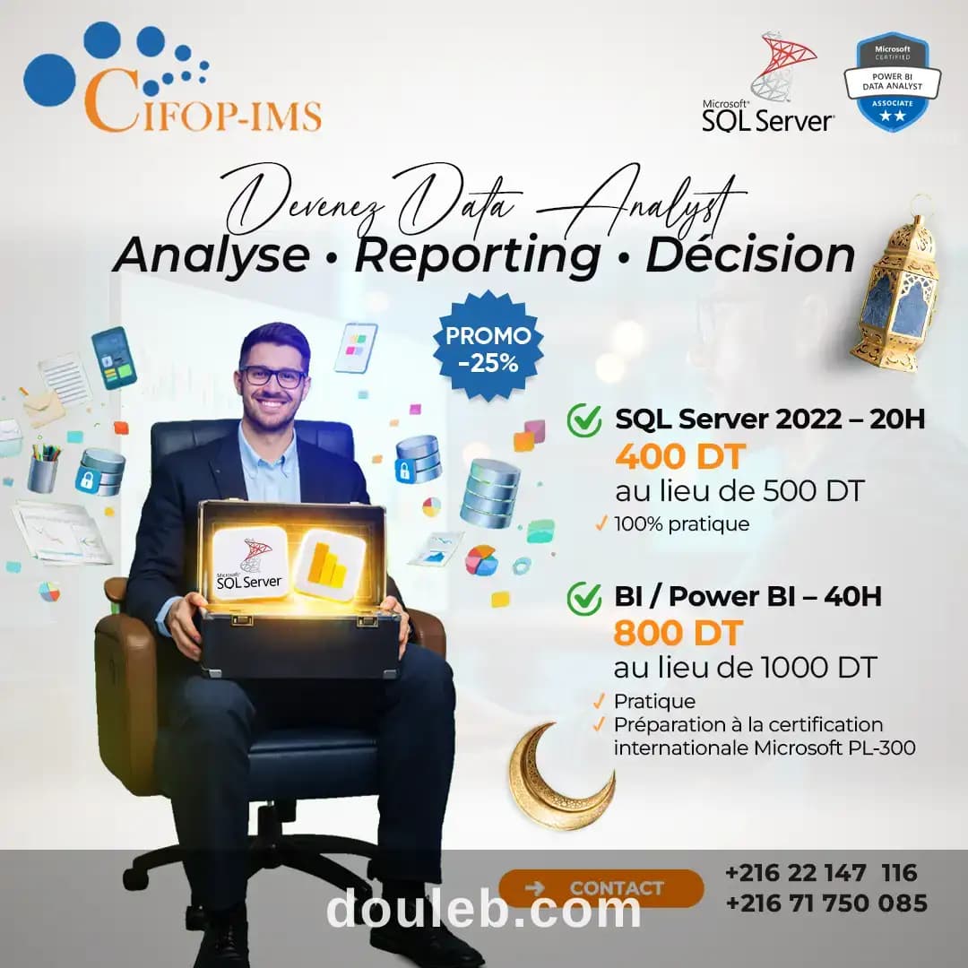 Parcours data analyst à Tunis