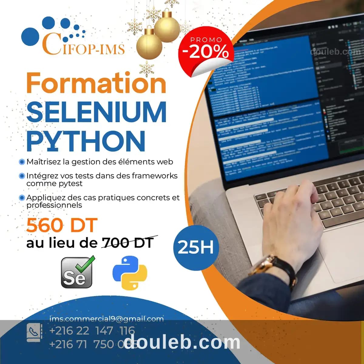 Formation sélénium python à Tunis