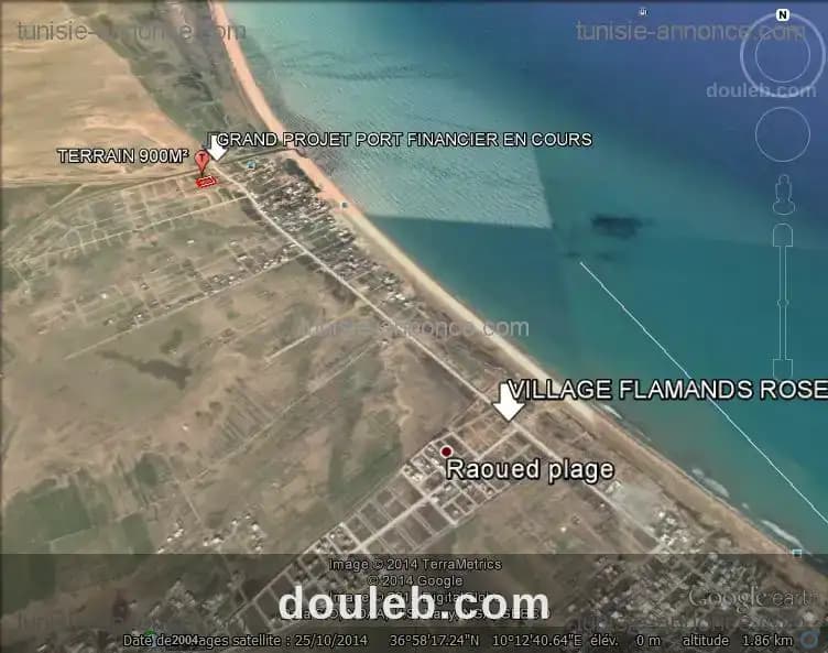 Terrain exceptionel situer a 50 m du grand projet à Ariana