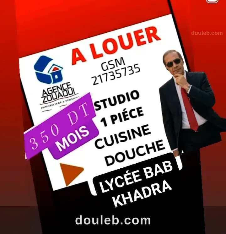 Studio pres lycée bab khadra 350 dt à Tunis