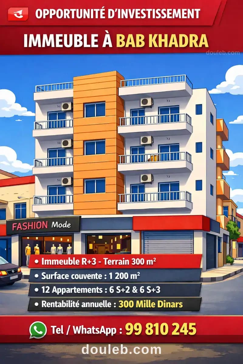 Opportunité immeuble beb khadhra à Tunis