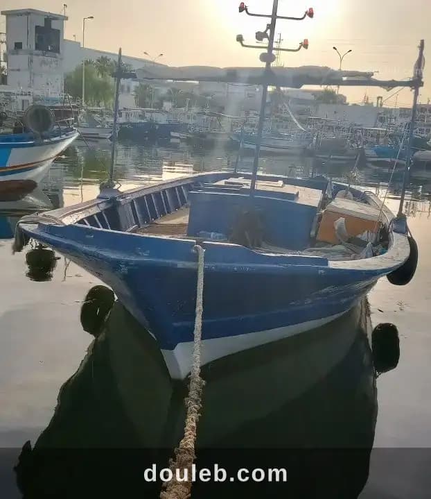 Bateau avec permis de pêche à Monastir