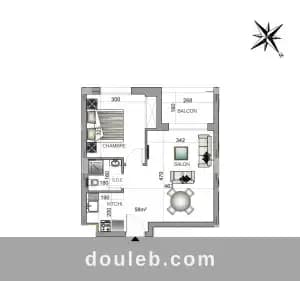 A appartement s1 58m afh ref1263a - Miniature 5