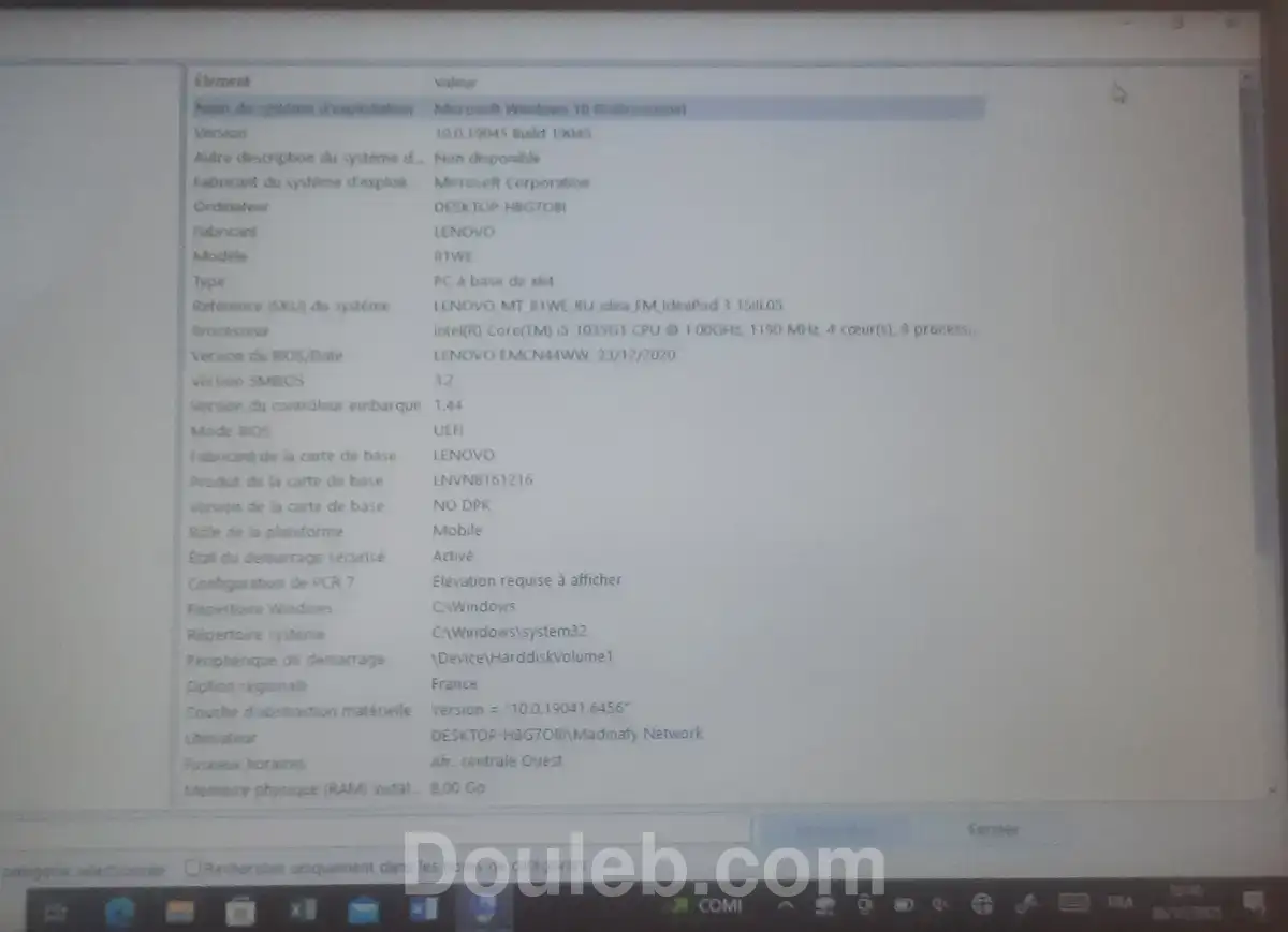 Ordinateur portable lenovo